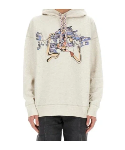 Isabel Marant Long Sleeve Sweatshirt In White