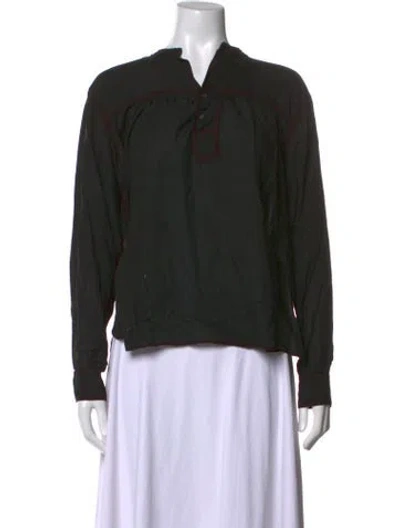 Pre-owned Isabel Marant Long Sleeve Top In Black