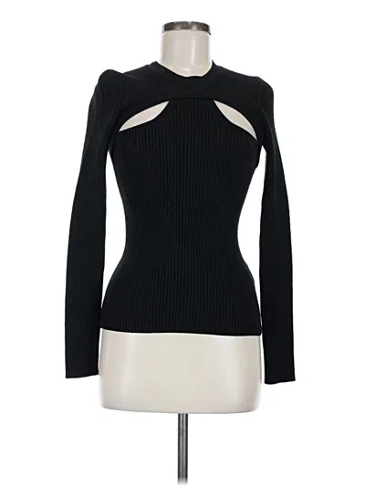 Pre-owned Isabel Marant Long Sleeve Top Black Keyhole Neckline Tops