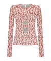 Isabel Marant Gladice Top Garnet In Pink