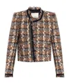 Isabel Marant Kerry Short Tweed Jacket In Multicolor