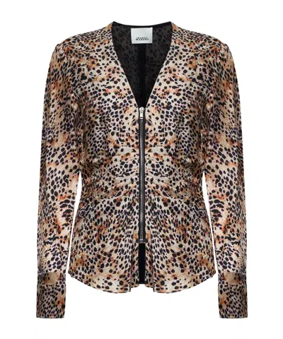 Isabel Marant Long-sleeved Casual Jacket In Multicolor