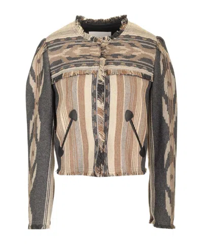 Isabel Marant Long-sleeved Casual Jacket In Nude
