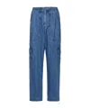 Isabel Marant Vanni Light Blue Cotton Pants In Blue