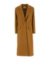 Isabel Marant Wool Blend Ellenita Coat With Back Vent In Brown