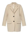 Isabel Marant Campbelle Single-breasted Coat In Nude