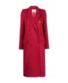 Isabel Marant Theodore Double-breasted Wool Blend Coat In Red