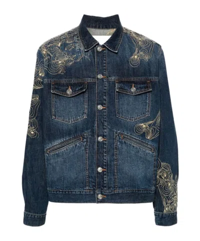 Isabel Marant Long-sleeved Denim Jacket In Blue