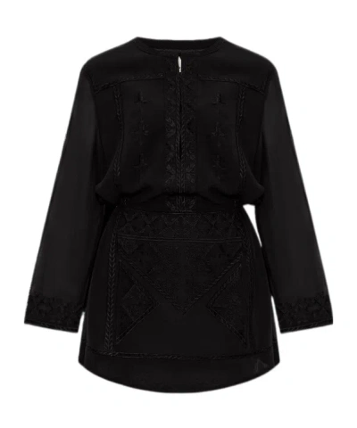 Isabel Marant Long-sleeved Dress In Black