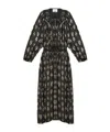 Isabel Marant 'sana' Silk Robe Noire In Black