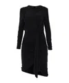 Isabel Marant Georgia Ruched Draped Stretch-jersey Mini Dress In Black
