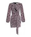 Isabel Marant Vinia Gathered Printed-jersey Dress In Gray