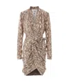 Isabel Marant Cleora Long-sleeved Dress In Nude