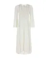 Isabel Marant Midi Dress With Long Sleeves And Lace Trim In White