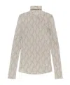 Isabel Marant Long-sleeved High-collar T-shirt In Nude