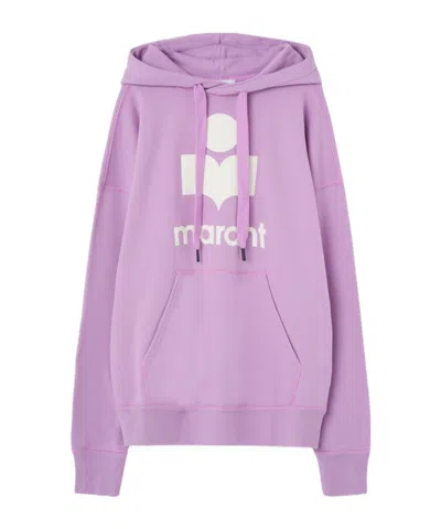 Isabel Marant Long-sleeved Hooded Hoodie In Purple
