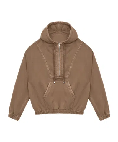 Isabel Marant Long-sleeved Hoodie In Brown