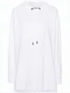 Isabel Marant Long-sleeved Hoodie Dress With Subtle Tonal Logo In White