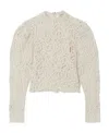 Isabel Marant Long-sleeved Lace Blouse In White
