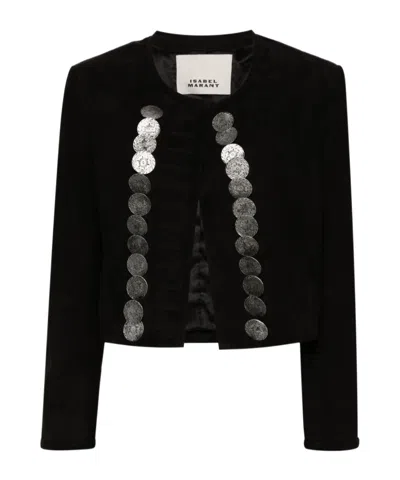 ISABEL MARANT LONG-SLEEVED LEATHER JACKET