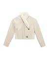 Isabel Marant Eriana Shearling-trimmed Leather Jacket In Nude