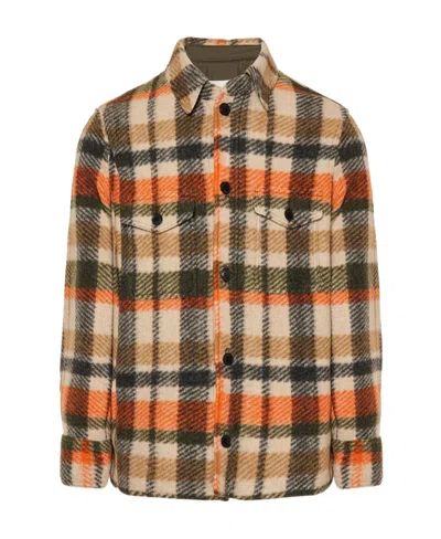 Isabel Marant Long-sleeved Plaid Shirt In Nude