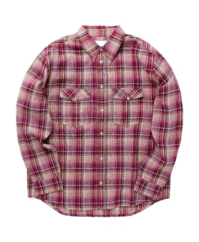 Isabel Marant Long-sleeved Plaid Shirt In Pink