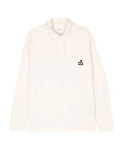 Isabel Marant Long-sleeved Polo Shirt In White