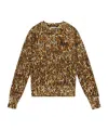 Isabel Marant Leopard Print Knit Sweatshirt In Brown