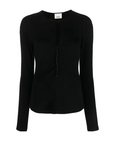 ISABEL MARANT LONG-SLEEVED ROUND-NECK BLOUSE