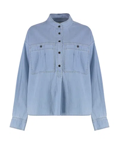 Isabel Marant Long-sleeved Shirt In Blue