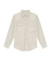Isabel Marant Vasco Corduroy Long-sleeve Shirt In White