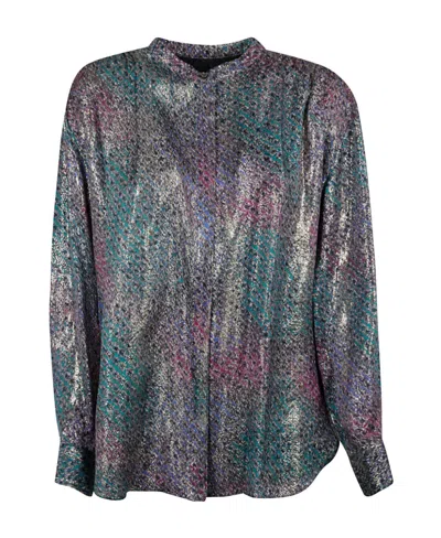 Isabel Marant Long-sleeved Shirt With Vertical Collar In Black