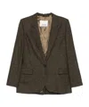 Isabel Marant Pinstripe Single-breasted Blazer In Brown
