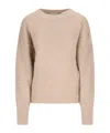 Isabel Marant Round-neck Wool Sweater In Nude