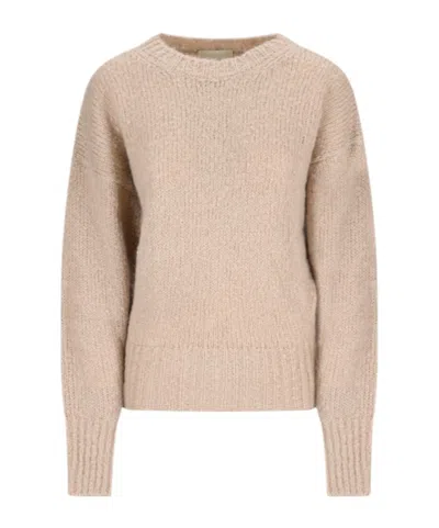Isabel Marant Round-neck Wool Sweater In Neutral