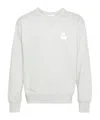 Isabel Marant Mike Flocked-logo Sweatshirt In White
