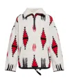 Isabel Marant Marlo Fleece Quarter Zip Pullover In White