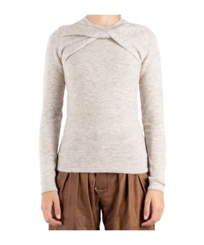 Isabel Marant Long-sleeved Sweater In White
