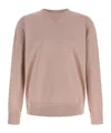 Isabel Marant Crew Neck Sweatshirt Featuring Ribbed Cuffs In Pink