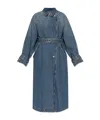 Isabel Marant Brekka Cotton Denim Trench Coat In Blue