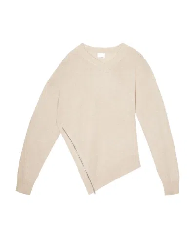 Isabel Marant Long-sleeved Wool Sweater In Nude