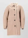 Isabel Marant Longline Jacket Shearling Collar In Multi
