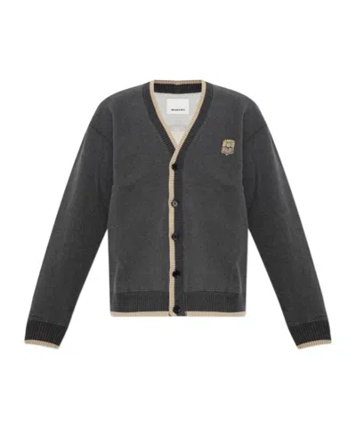 Isabel Marant Logo-patch Button-up Cardigan In Multi