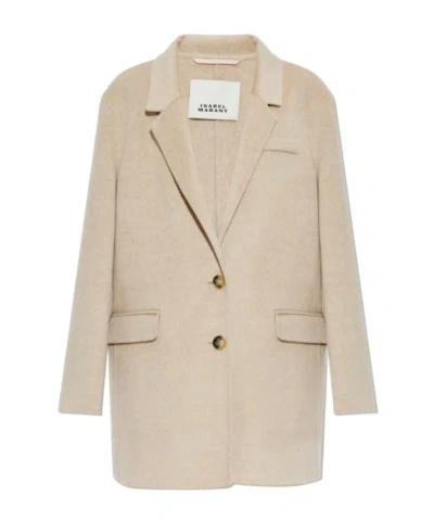 Isabel Marant Long-sleeved Coat In Yellow