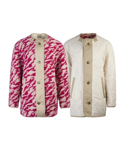 Isabel Marant Long-sleeved Reversible Coat In Multi