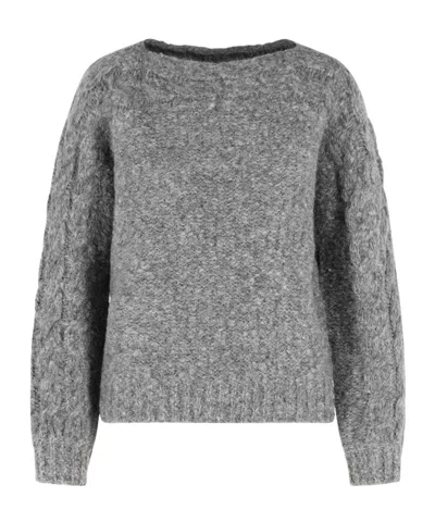 Isabel Marant Long-sleeved Sweater In Grey