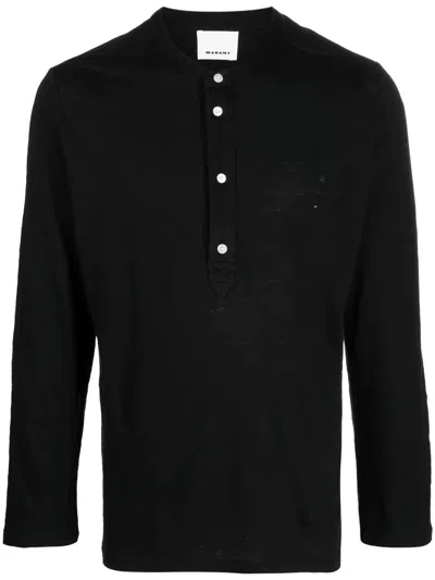 Isabel Marant Lonor Polo Shirt In 黑色