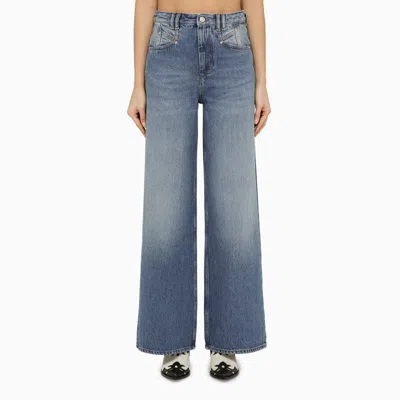 ISABEL MARANT ISABEL MARANT LOOSE BLUE WASHED DENIM JEANS WOMEN