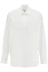 Isabel Marant Poplin Shirt With Italian Collar And Round Hemline In White